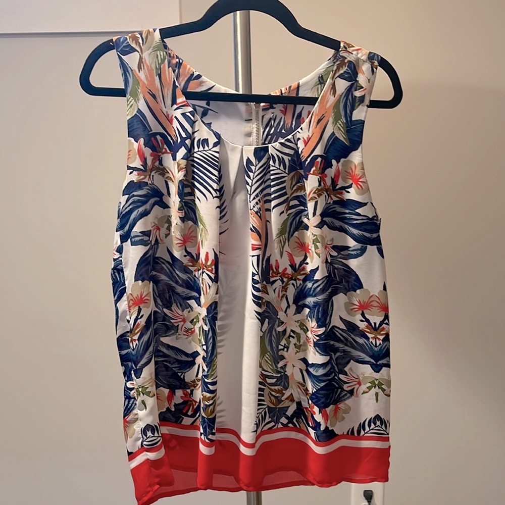Floral, beach tank
